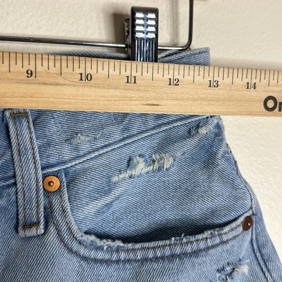 Madewell ladies the momjean denim cutoff shorts size 26 cute - Picture 6 of 10